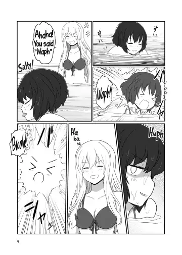 [Kurosawa Karura] Umi de Roshutsu Play Shichau Yuriple | A yuri couple does exhibitionism at the beach Fhentai - Page 8