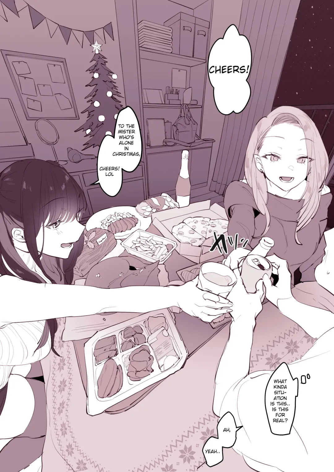 [Poriuretan] Uchinomi Christmas | Drinking at Home on Christmas Fhentai - Page 3