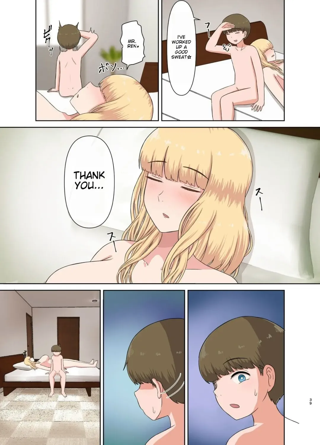[Saitou Renji] Kinpatsu Oba-san no Suiminkan | My blonde aunt. Sleep rape Fhentai - Page 38