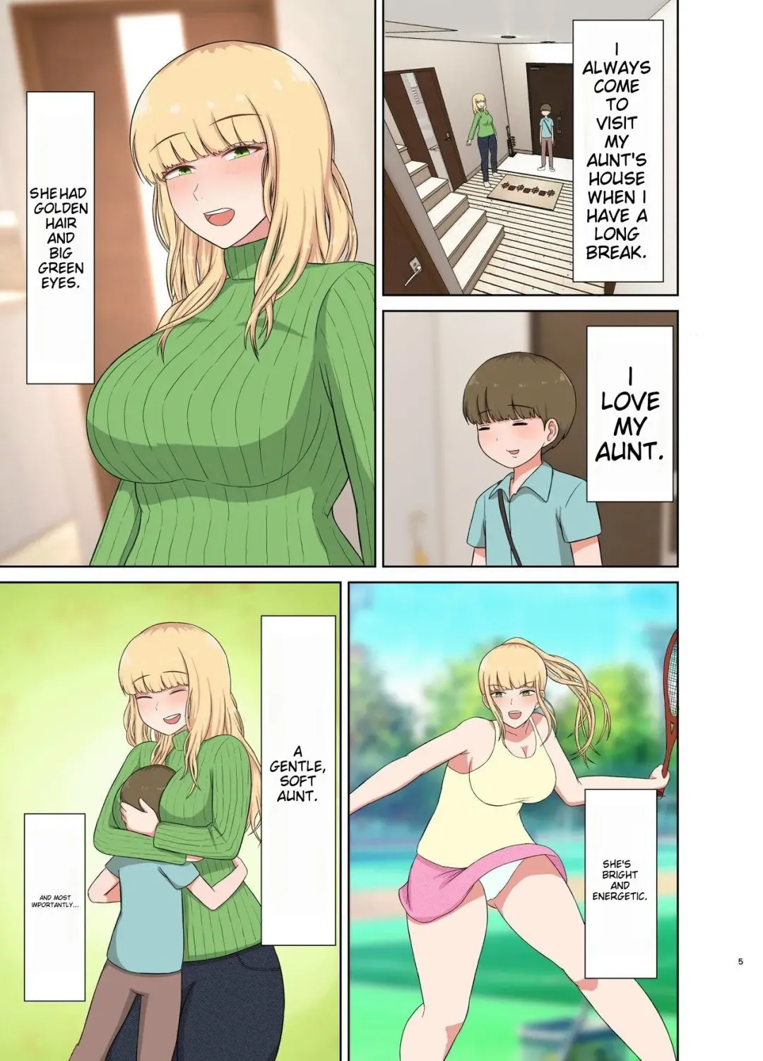 [Saitou Renji] Kinpatsu Oba-san no Suiminkan | My blonde aunt. Sleep rape Fhentai - Page 4