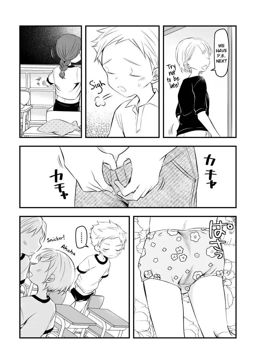 [Hirota Shimaguni] Joshi kara Danshi Toilet ni Ikasete Moraezu Omorashi Shichau | Girls Wouldn't Let Me Use the Boys Toilet So I Wet My Pants Fhentai - Page 1