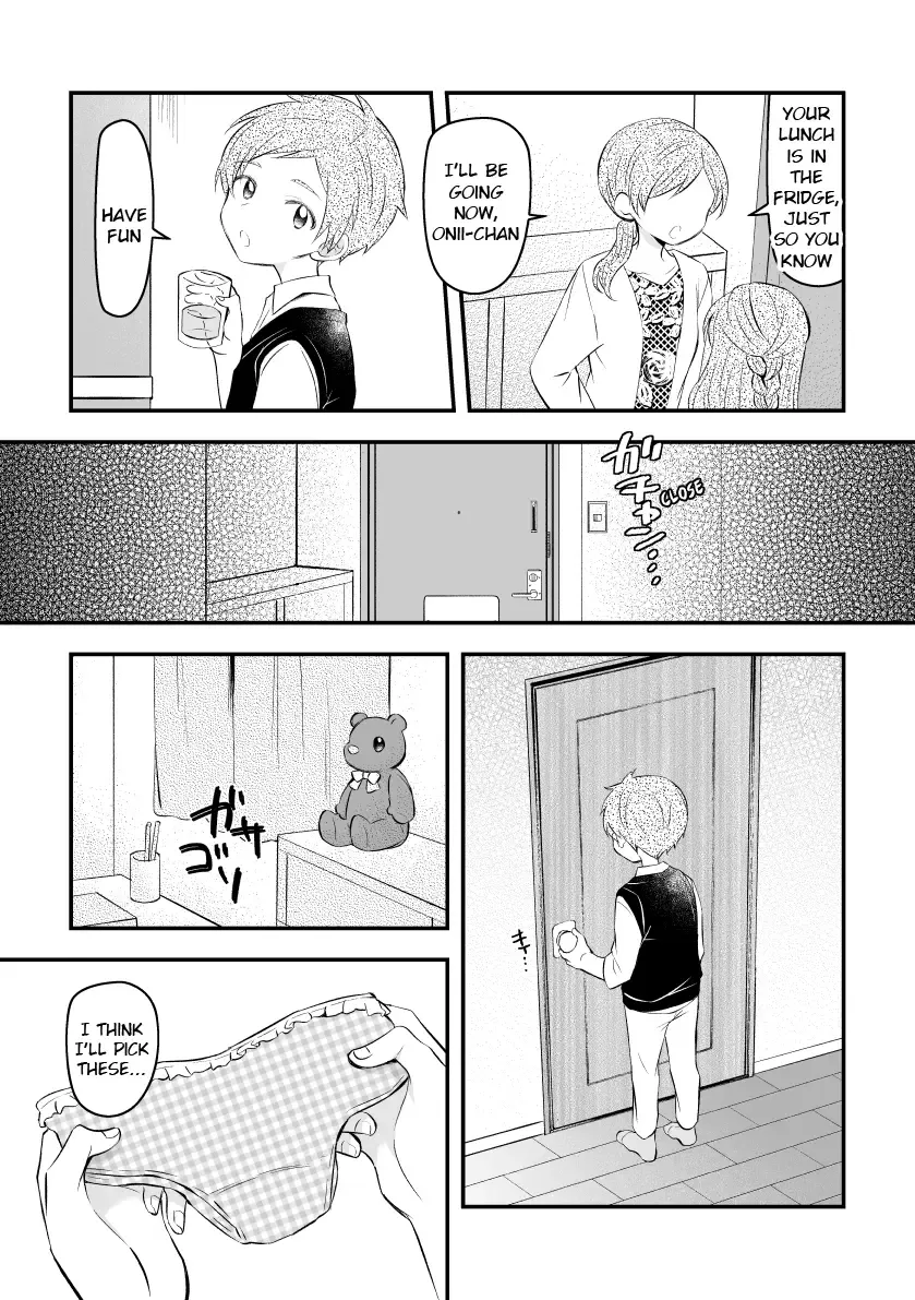 [Hirota Shimaguni] Josou o Imouto no Tomodachi ni Mirarete Morashichau Otokonoko | A Boy Who Wet Himself When He Was Seen Crossdressing by His Little Sister's Friend Fhentai - Page 1
