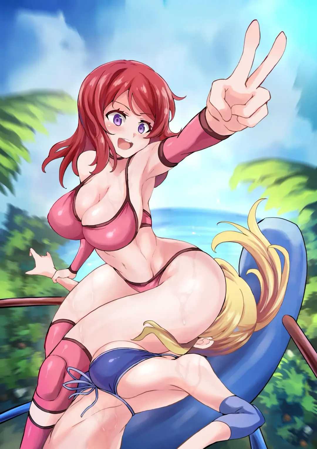 [Co Ma] [Mist Night (Co_Ma) Love Squeeze! - Hell of Squeezed Pro Wrestling Fhentai - Page 32