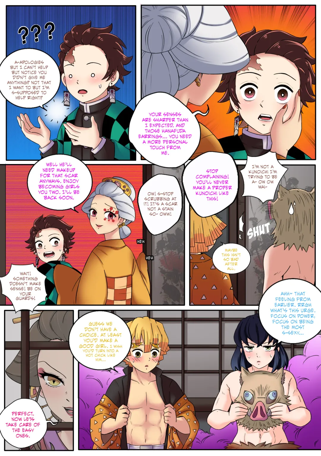 [Meowwithme] Kimetsu no Yaiba: Red Light District Fhentai - Page 15