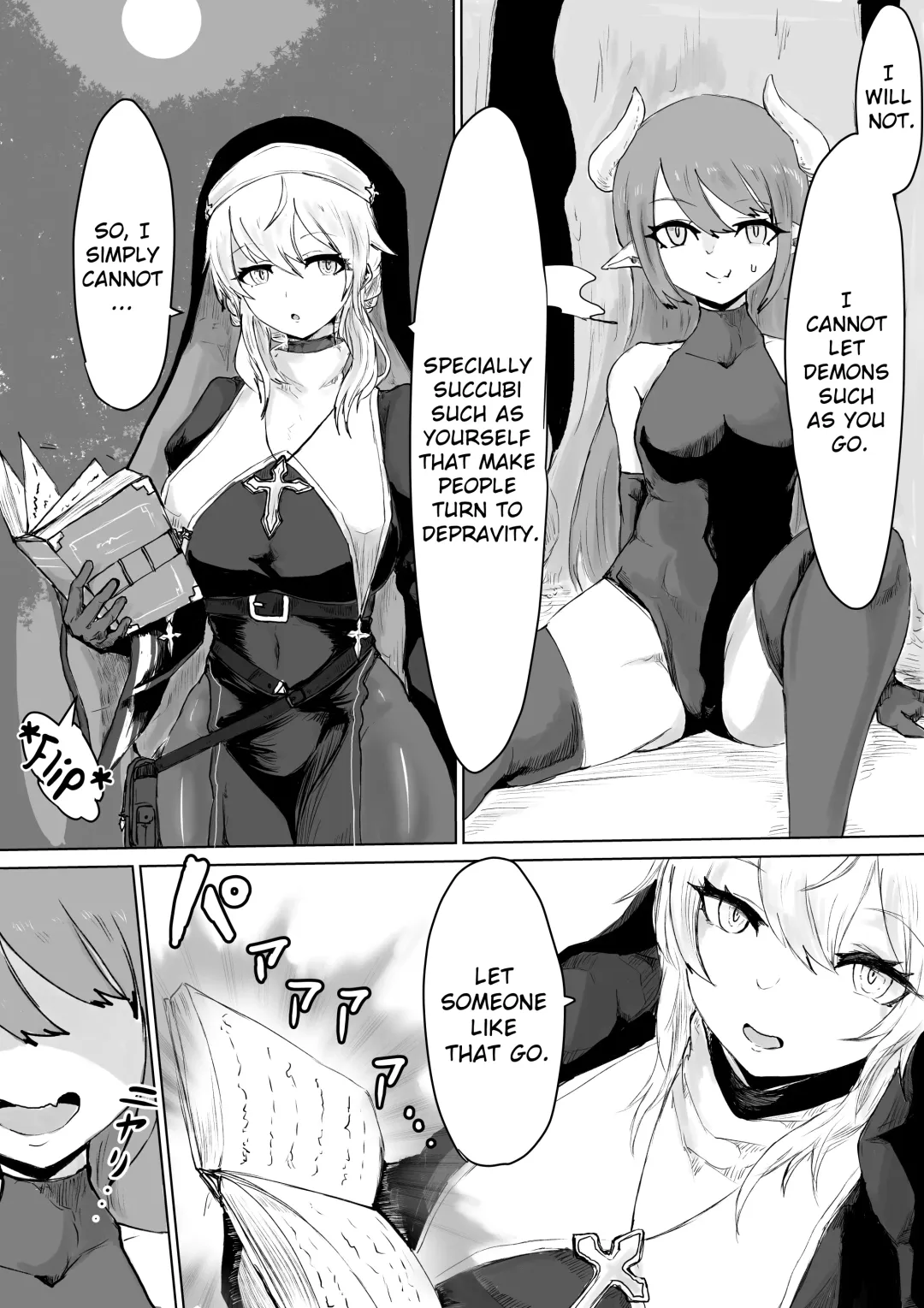 Exorcist no Haiboku Succubus to Futanari Hen | Exorcist's Defeat ~ Futanari x Succubus Story ~ Fhentai - Page 5