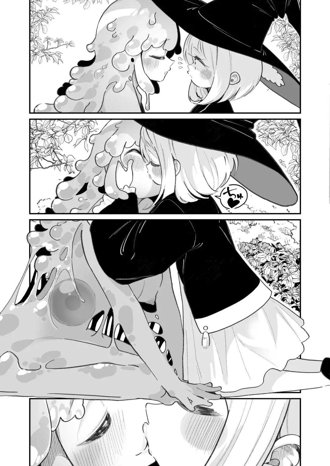 [Shiratama Moti] Kairoudouketsu no Chigiri Slime Musume to Ichaicha Nurunuru Yuri Ecchi shite Slime-ka suru Loli Mahoutsukai Fhentai - Page 7