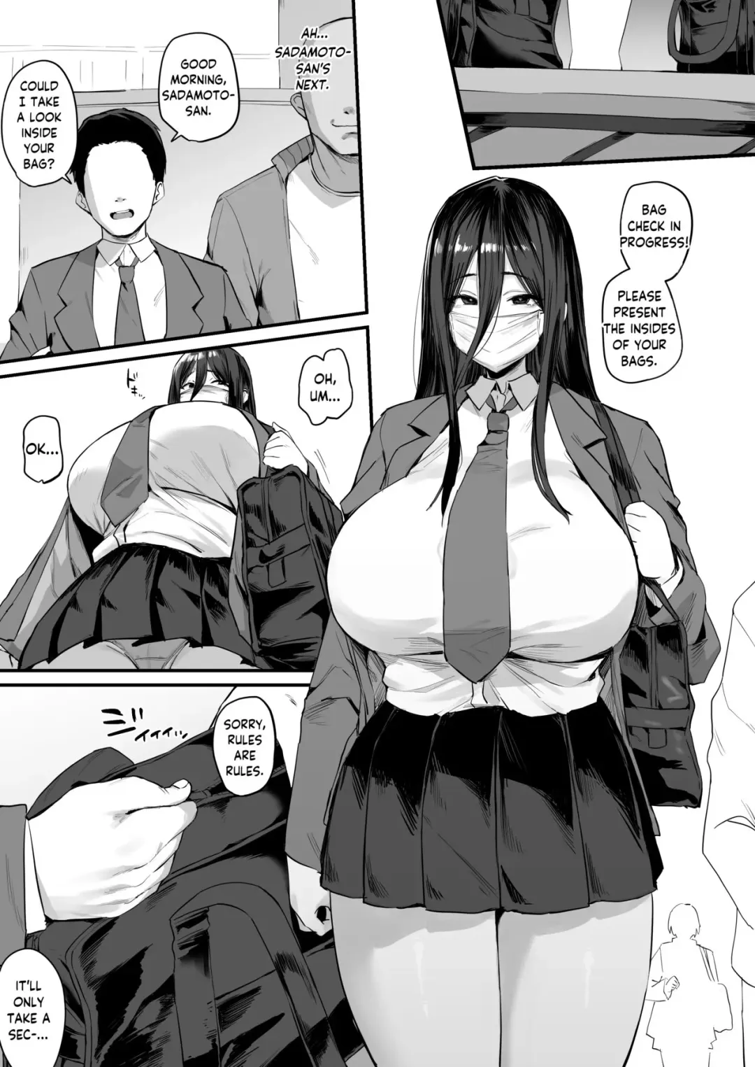 [Hotate-chan] Mochimono Kensa ni Hikkakaru Ko | Girl Caught During Bag Inspection Fhentai - Page 1
