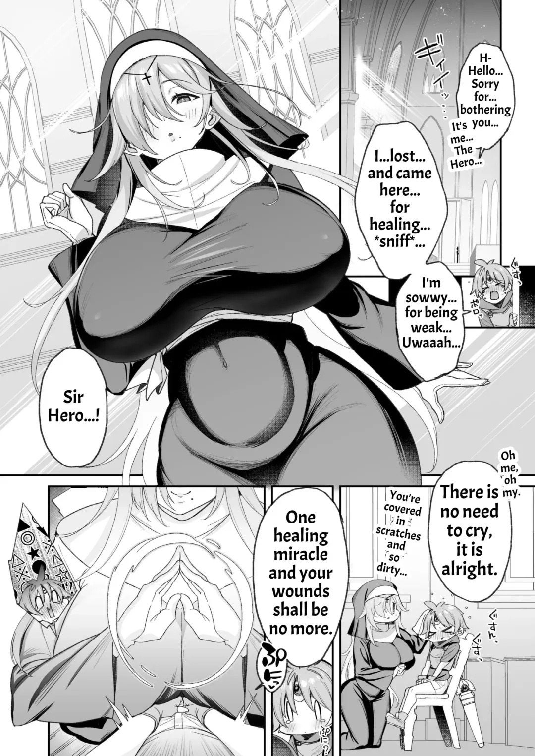 [Shingo.] Yuusha-sama ga Yowakute Fuan nanode Kami wa Sister ni Tanetsuke Koubi o Meijimashita | The Hero Is Weak And Worrisome, So God Commanded A Nun To Procreate With Him Fhentai - Page 5