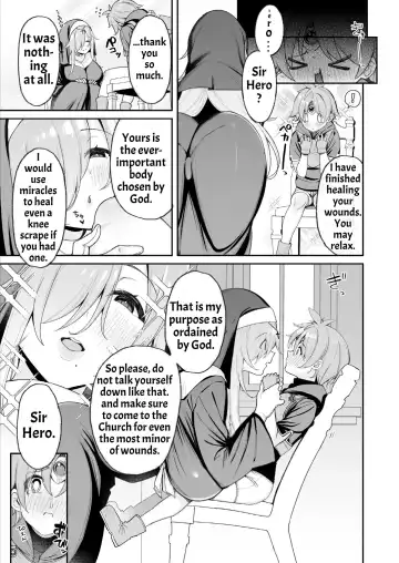 [Shingo.] Yuusha-sama ga Yowakute Fuan nanode Kami wa Sister ni Tanetsuke Koubi o Meijimashita | The Hero Is Weak And Worrisome, So God Commanded A Nun To Procreate With Him Fhentai - Page 6