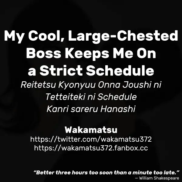 [Wakamatsu] Reitetsu Kyonyuu Onna Joushi ni Tetteiteki ni Schedule Kanri sareru Hanashi | My Cool, Large-Chested Boss Keeps Me On a Strict Schedule Fhentai - Page 11
