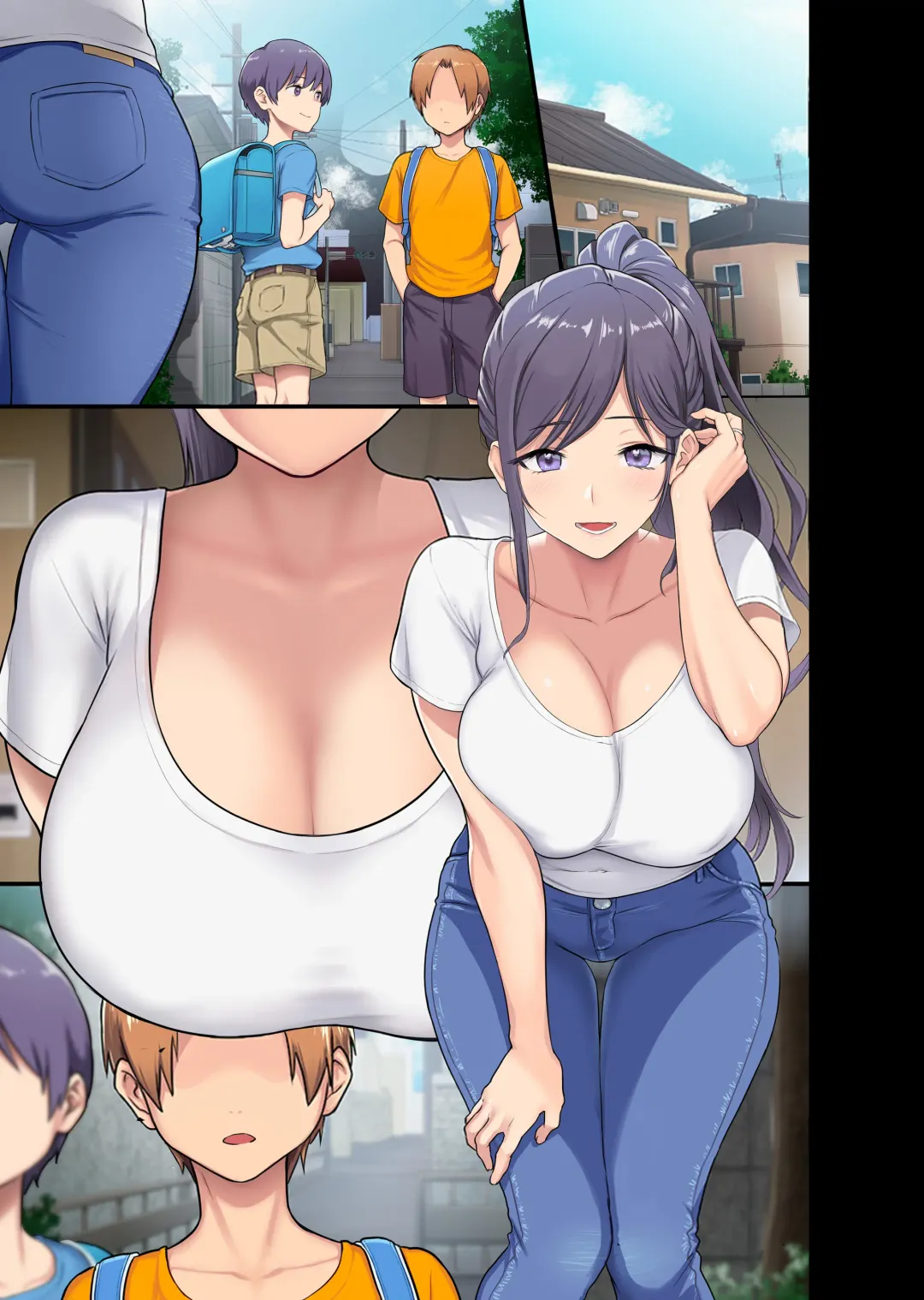 [Meme50 - Ohkami Ryosuke] Kyonyuu Miboujin to Musuko no Waruui Otomodachi Fhentai - Page 42