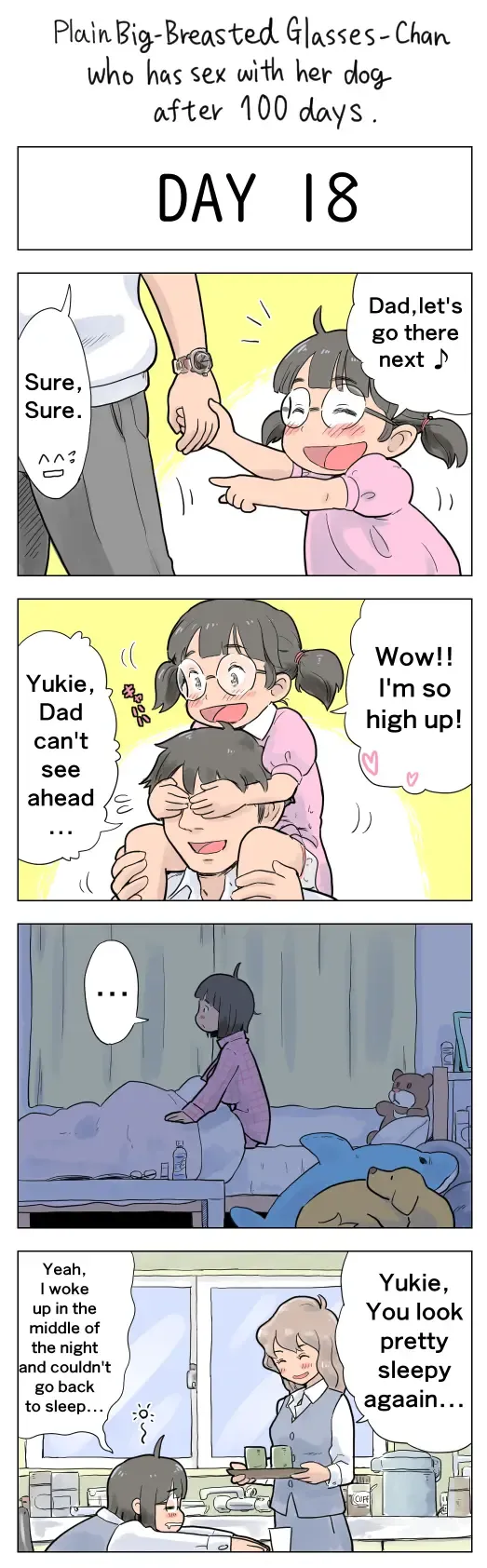 [Lithium] Plain Big-Breasted Glasses-Chan who has sex with her dog after 100 days Fhentai - Page 18