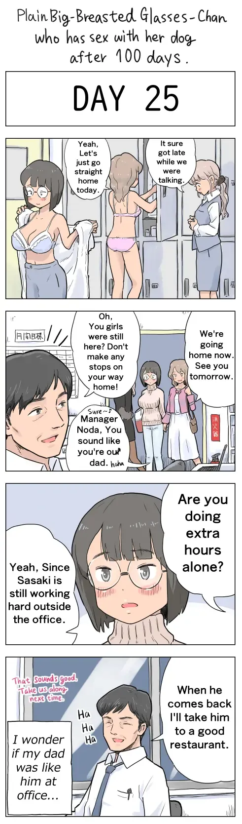 [Lithium] Plain Big-Breasted Glasses-Chan who has sex with her dog after 100 days Fhentai - Page 25