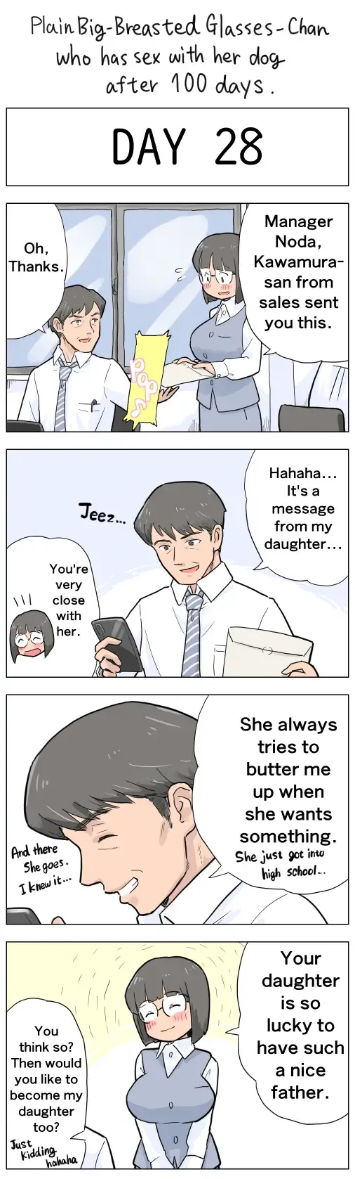 [Lithium] Plain Big-Breasted Glasses-Chan who has sex with her dog after 100 days Fhentai - Page 28