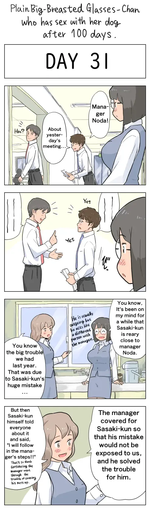 [Lithium] Plain Big-Breasted Glasses-Chan who has sex with her dog after 100 days Fhentai - Page 31