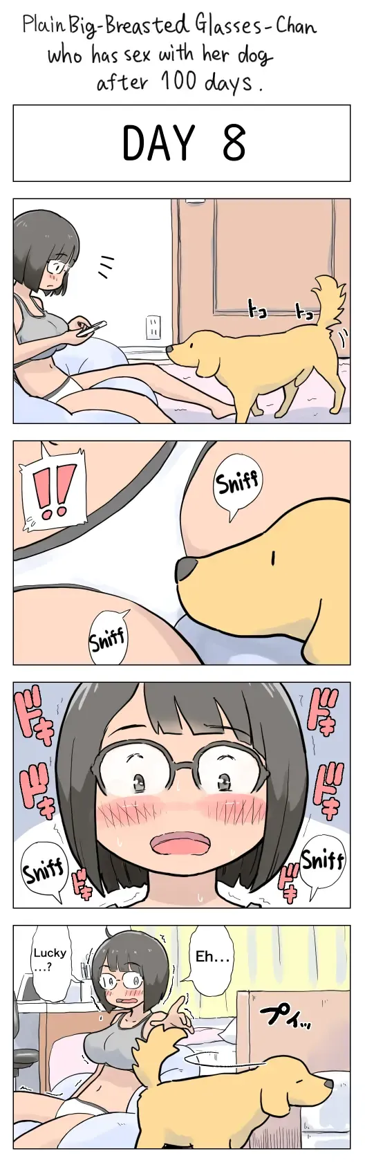 [Lithium] Plain Big-Breasted Glasses-Chan who has sex with her dog after 100 days Fhentai - Page 8