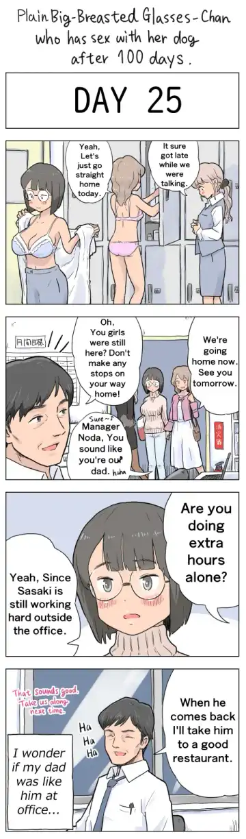 [Lithium] Plain Big-Breasted Glasses-Chan who has sex with her dog after 100 days Fhentai - Page 25
