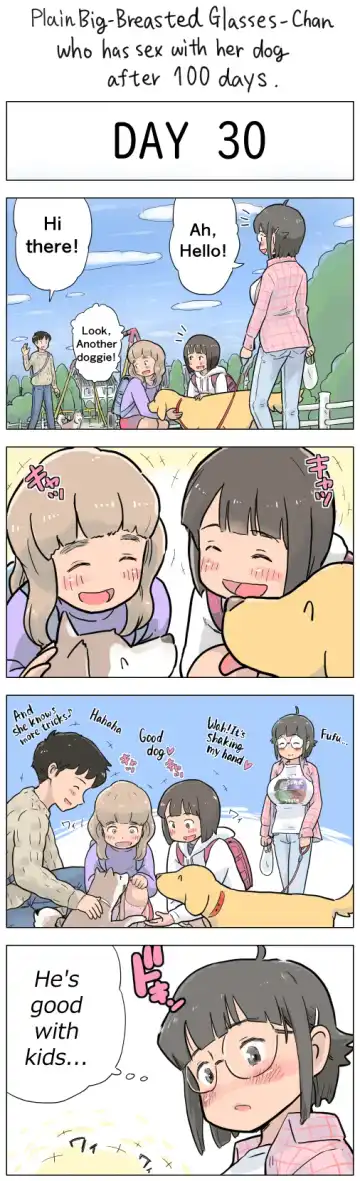 [Lithium] Plain Big-Breasted Glasses-Chan who has sex with her dog after 100 days Fhentai - Page 30