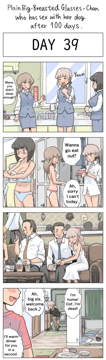 [Lithium] Plain Big-Breasted Glasses-Chan who has sex with her dog after 100 days Fhentai - Page 39