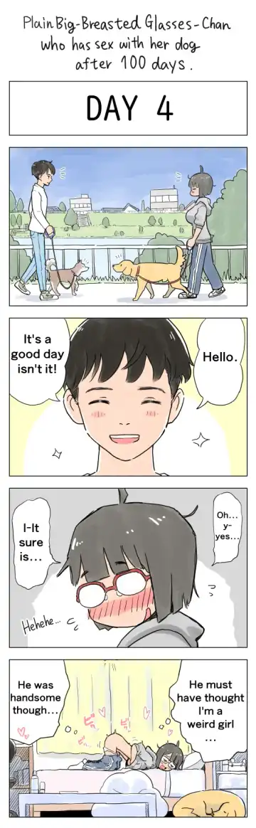 [Lithium] Plain Big-Breasted Glasses-Chan who has sex with her dog after 100 days Fhentai - Page 4