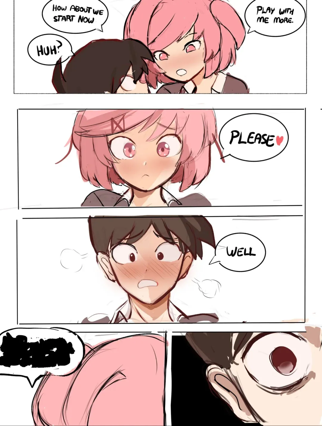 【rak_fork/ddlc/夏树/R18 comic】Play with me Fhentai - Page 20