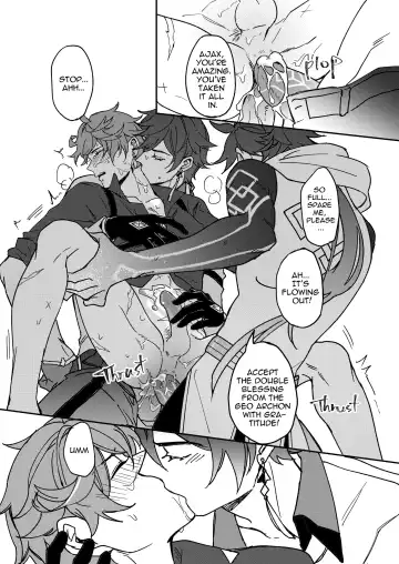 [Hizuki] Zhongli + Morax x Tartaglia Fhentai - Page 15