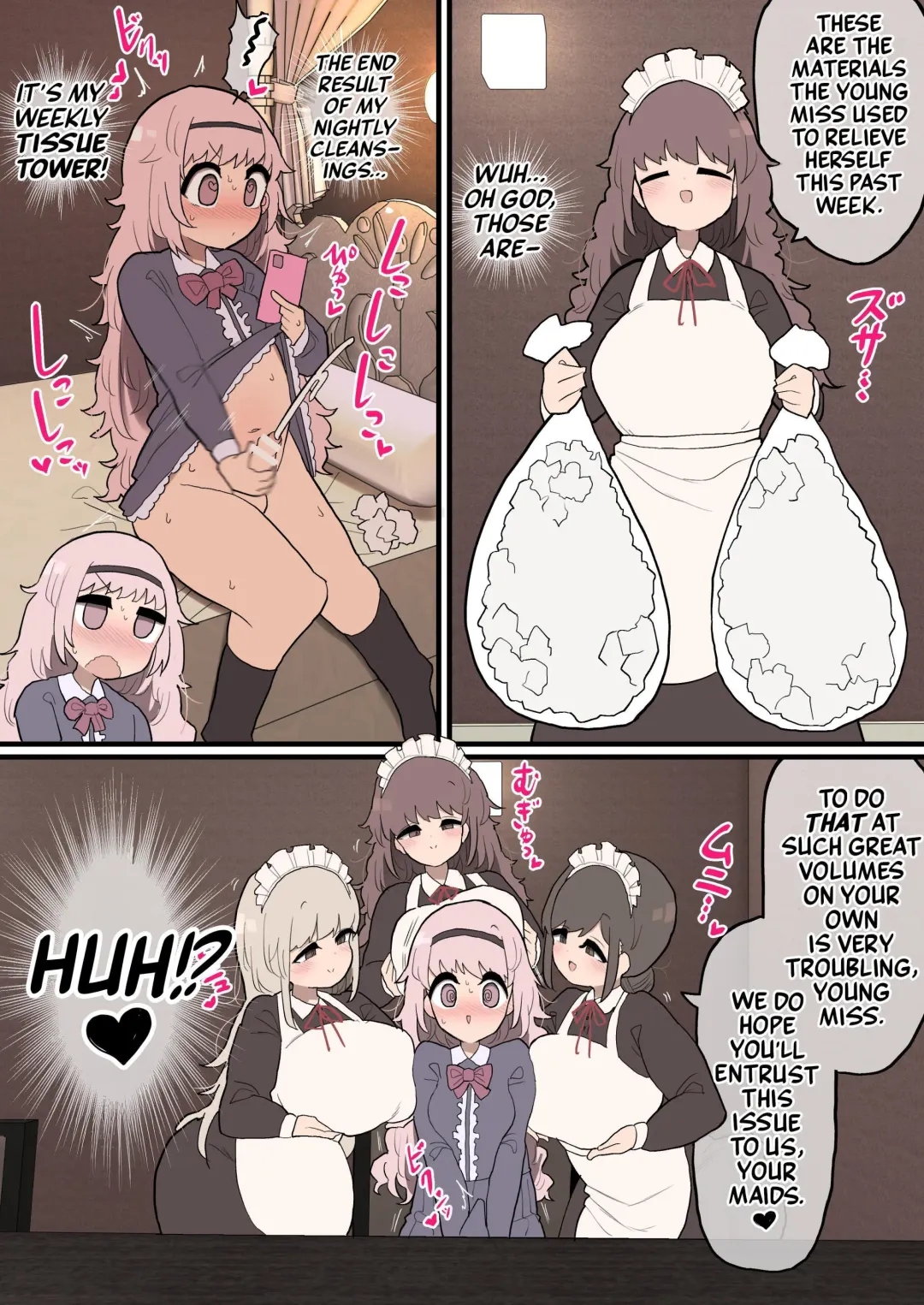 [Momomo - Momomo Gasshuukoku] Futanari Ojousama-chan ~Senzoku Maid-san ni Shasei no Otetsudai o Shite Moraimasu!~ | ~Futanari Mistress Has Her Maids On Nut Busting Duty!~ Fhentai - Page 3
