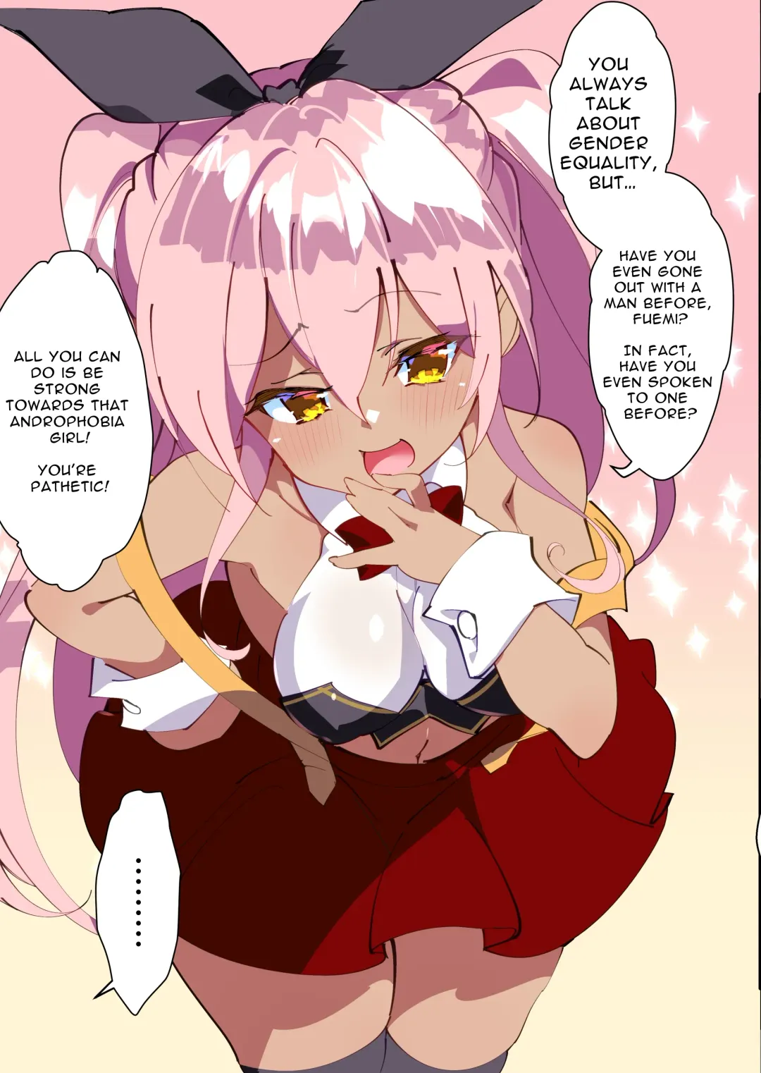 [Fujishima Sei1go] Otokogirai o Kojiraseta Onna ni Chinko Hayashite Mita Kekka | I Grew Some Dicks on those Man-hating Girls Fhentai - Page 44