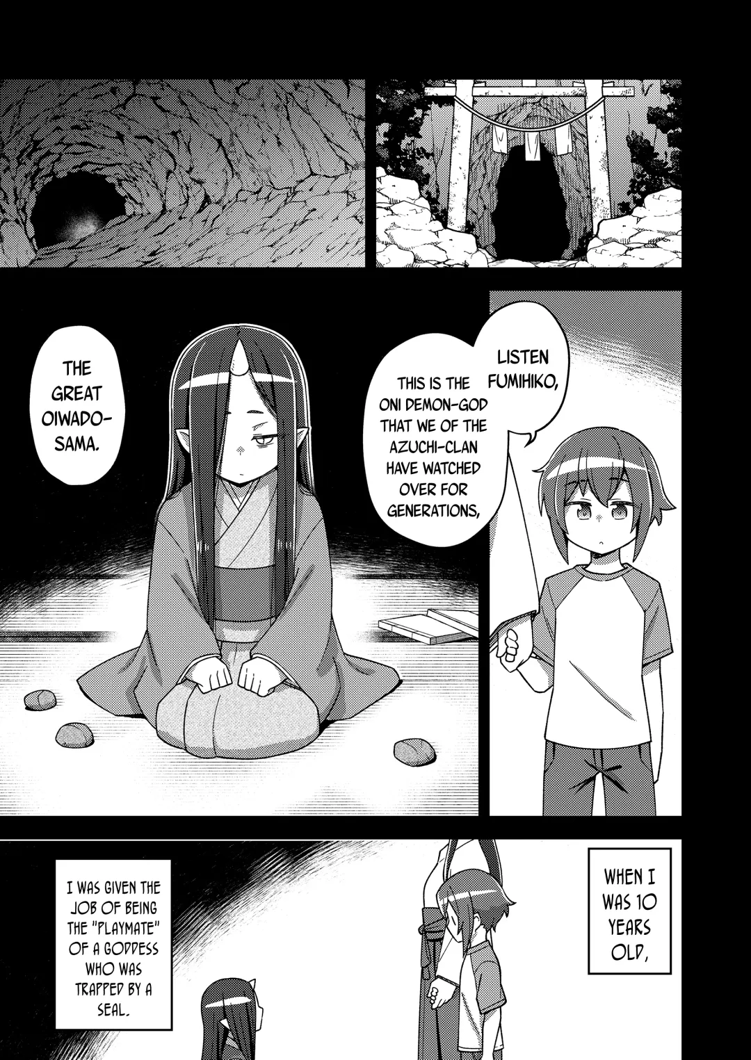 [Ishimari Yuuya] Yuukyuu no Oiwado, Onigami-sama no Jidaraku Life | Oiwado The Eternal, The Self-Indulgent Life of an Oni Demon-God Fhentai - Page 3