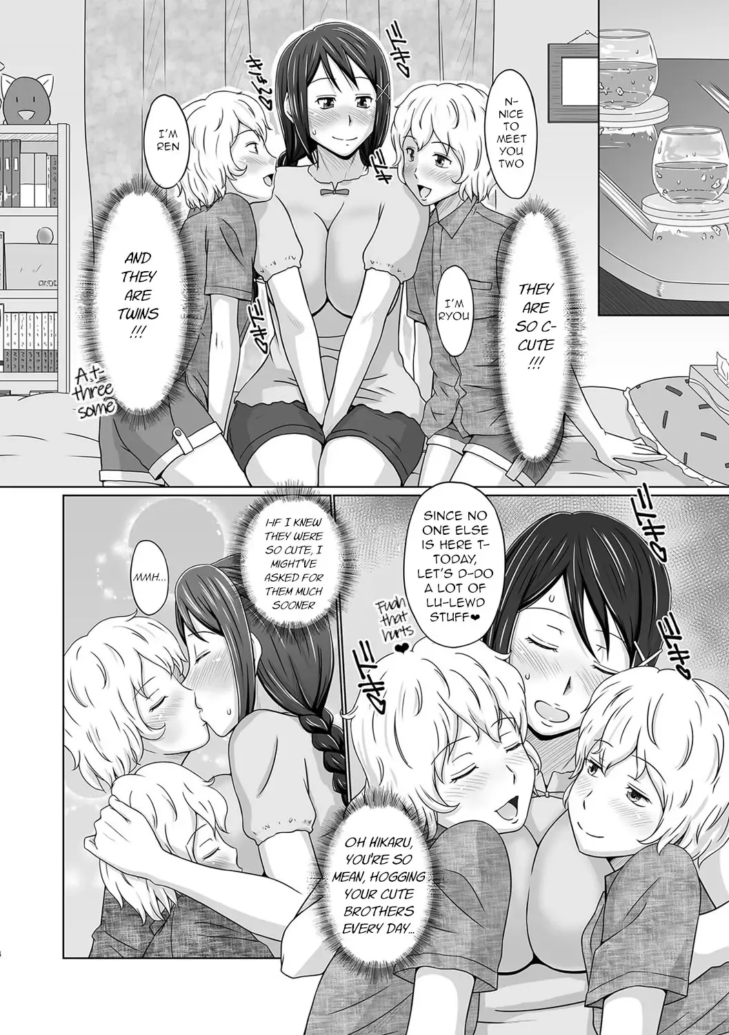 [Miura Jota] Futago Otouto to Tanoshii Kyuujitsu o | A Pleasant Day Off with the Twin Brothers Fhentai - Page 4