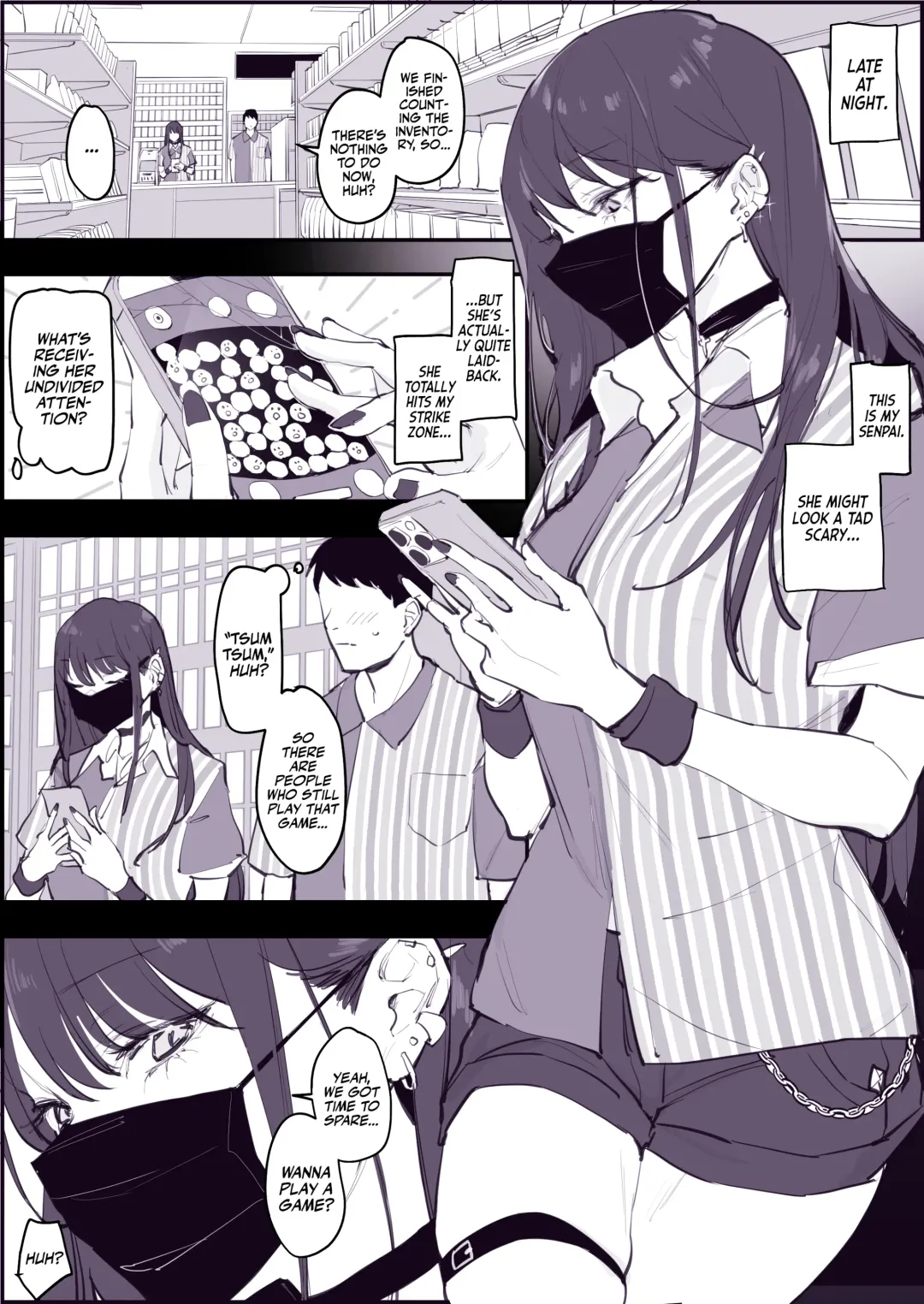 [Poriuretan] Chikubi Ate Game | Pop the Nipple (decensored) Fhentai - Page 1