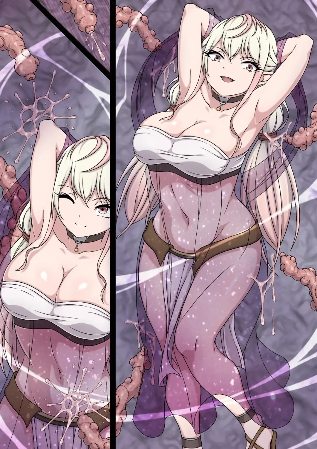 Yuwaku Kyonyuu Onna Elf ha Sakunyuu Monster no Esa ni sare～Jiman no Kyonyuu wo H ni Kaizou sare Sakunyuu Jigoku ni Otosareru Karada～ Fhentai - Page 76