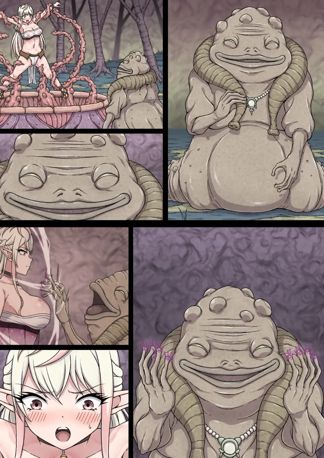 Yuwaku Kyonyuu Onna Elf ha Sakunyuu Monster no Esa ni sare～Jiman no Kyonyuu wo H ni Kaizou sare Sakunyuu Jigoku ni Otosareru Karada～ Fhentai - Page 94