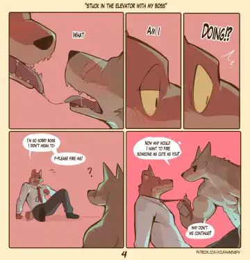 [Wolfanine] Stuck in the Elevator with My Boss Fhentai - Page 4
