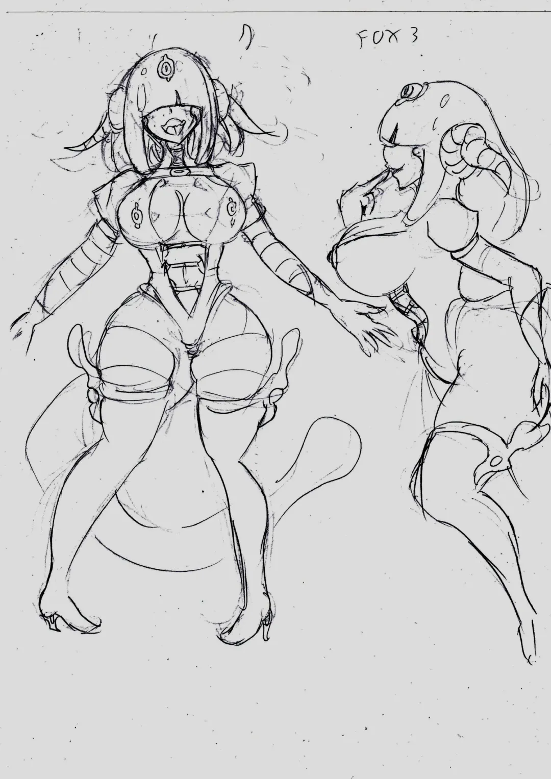 [Jokerkin] 一些上月草圖。有關RPG及FOX3 Fhentai - Page 3