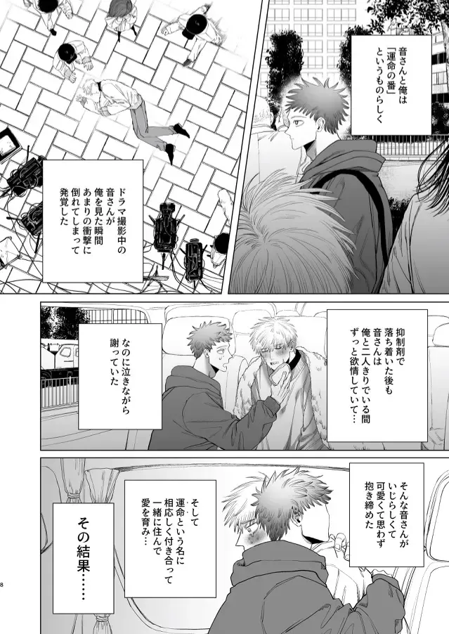 [Kanipan Mushamusha] Oto-san (Ikemen Haiyuu, Omega) to Ore (Daigakusei, Alpha) no Suzukuri Ecchi Fhentai - Page 7
