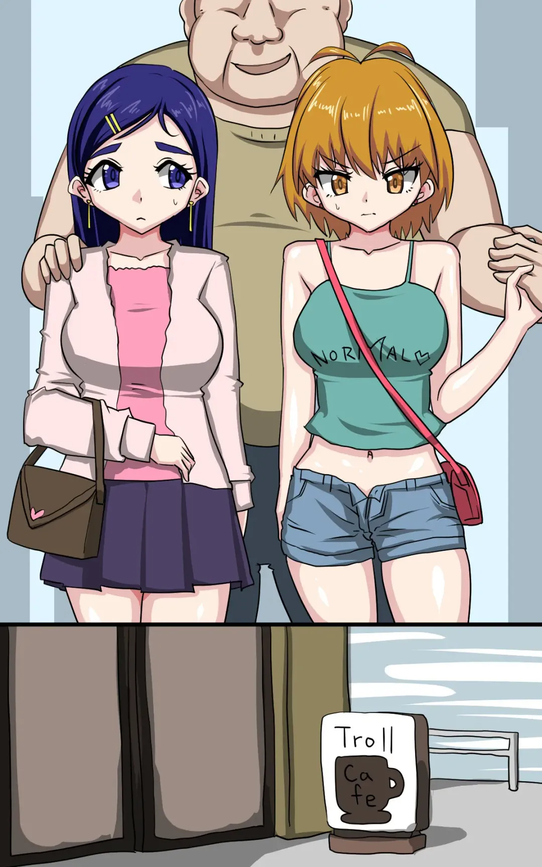 [Jyantaku] Oji-san, Kissaten de Mesugaki Futari o Wakaraseru www Fhentai - Page 10