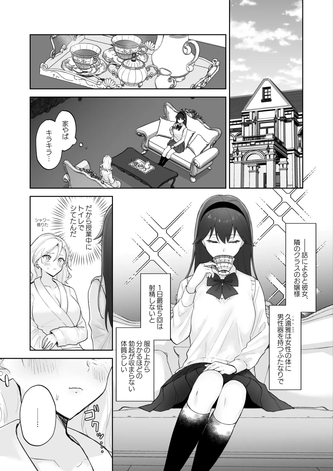 Shojo Gal, Futanari Ojou-sama no Onaho ni Naru Fhentai - Page 9