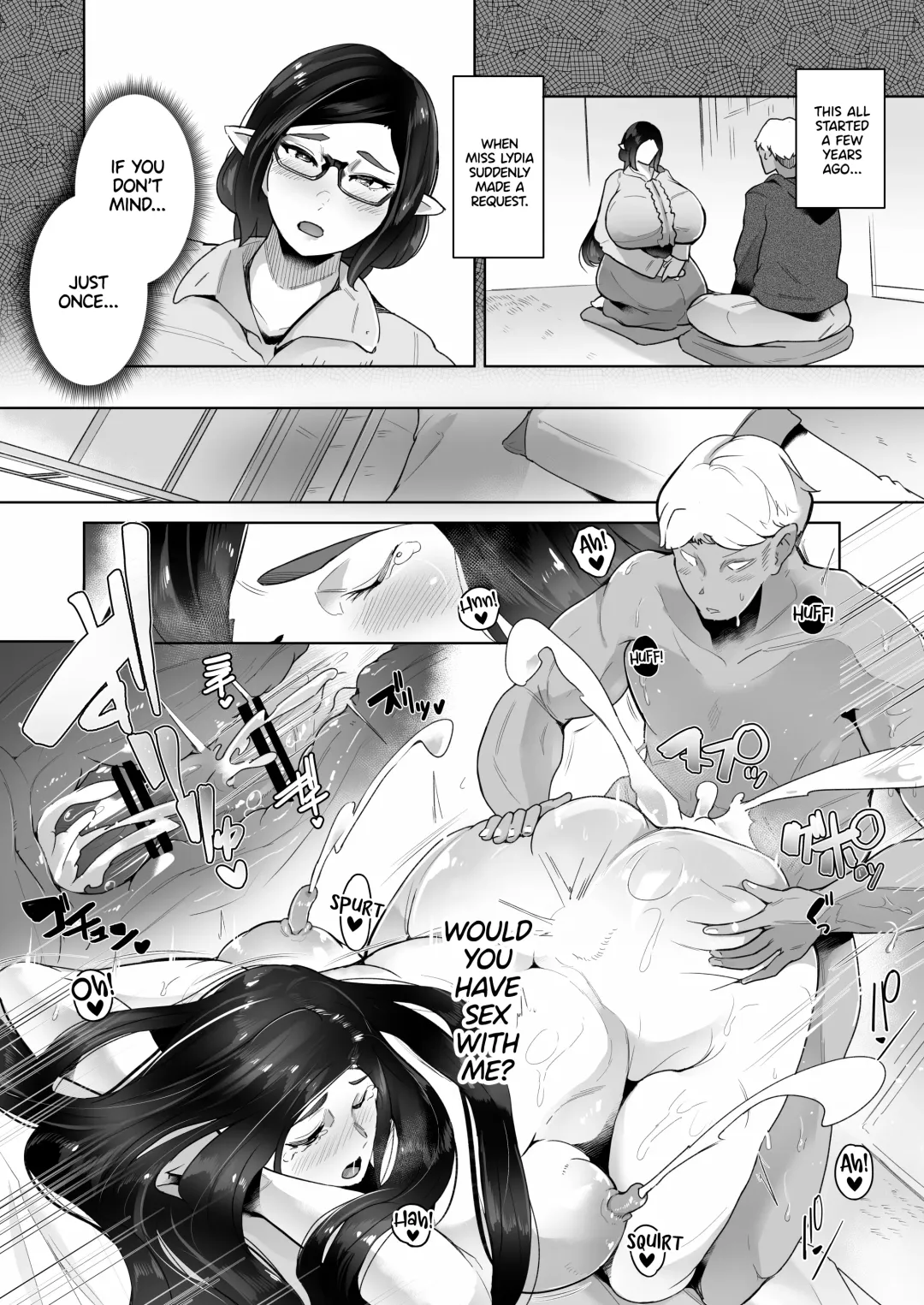 [Miyashiro Yousuke] Mucchiri Dekachichi Elf no Oba-san to Ano Hi Kawashita Sukebe de Ecchi na Yakusoku | The Hot and Pervy Promise I Made to My Plump and Busty Elf Auntie Fhentai - Page 7