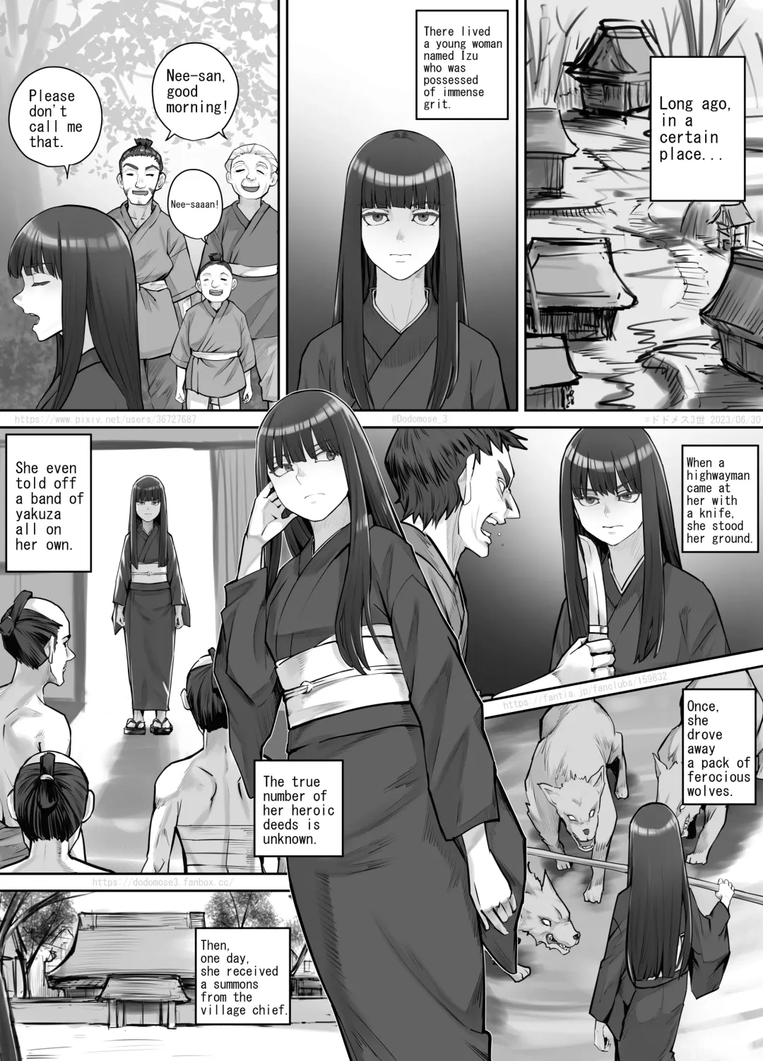 [Dodomesu3sei] Maegami Pattsun Kurokami Long no Onnanoko ga Youkai o Taiji suru Ohanashi Fhentai - Page 2