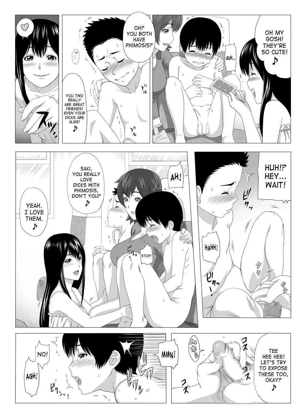 [Yoshiura Kazuya] Kimi no Chinchin Shame rasete Densha Strip Hen | Let us take photos of your dick Fhentai - Page 7