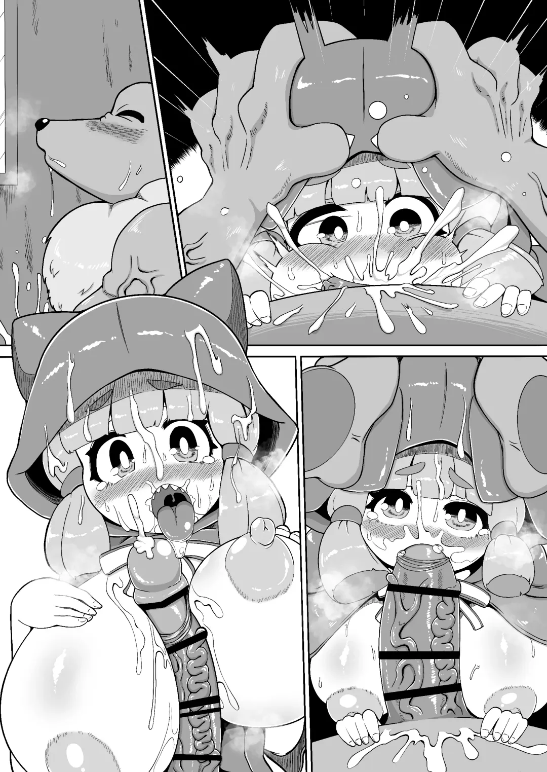 [Bugge Man] Akazukin-chan ga ōkami-san ni hageshiku okasa reru dake no manga Fhentai - Page 27