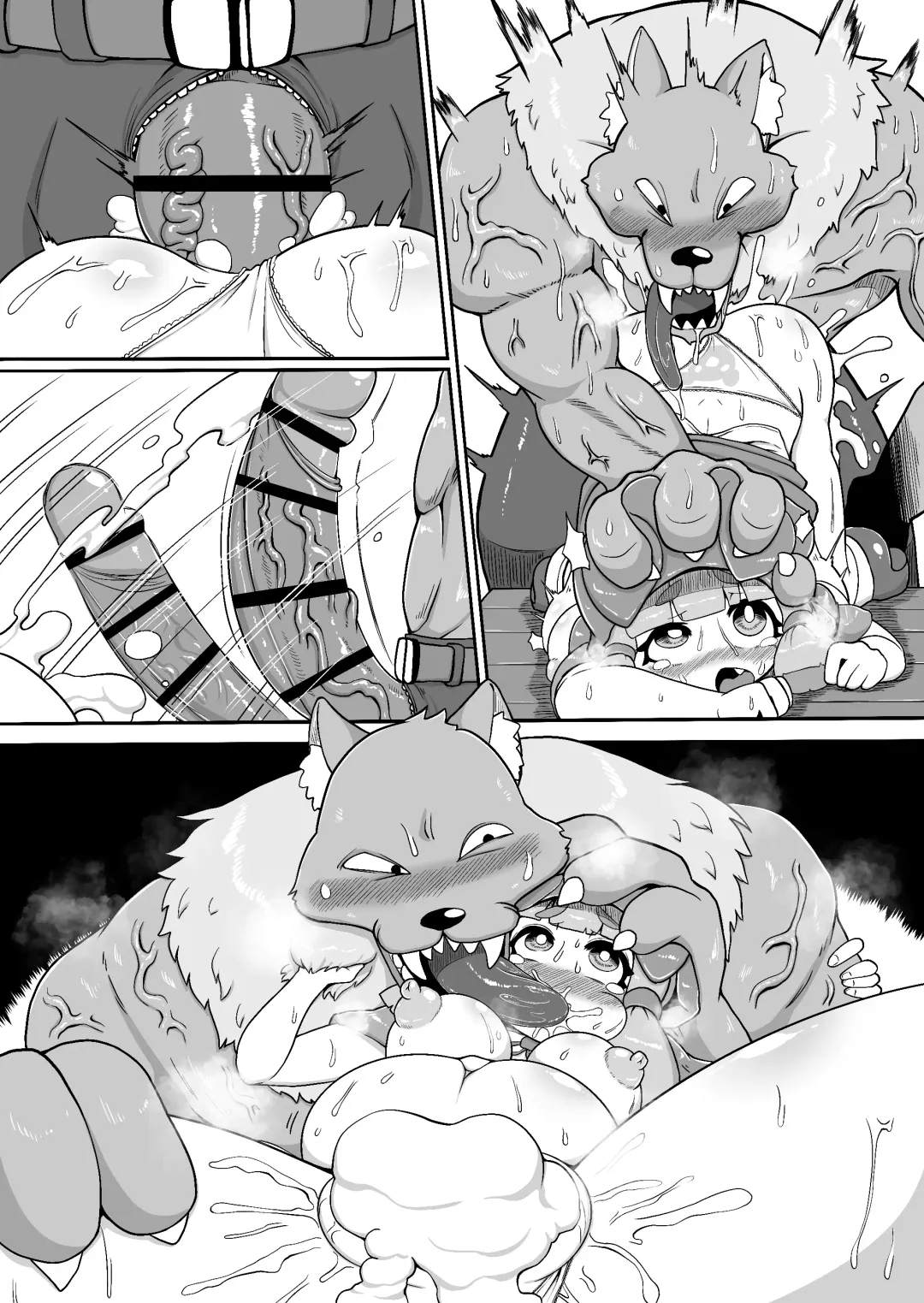 [Bugge Man] Akazukin-chan ga ōkami-san ni hageshiku okasa reru dake no manga Fhentai - Page 34