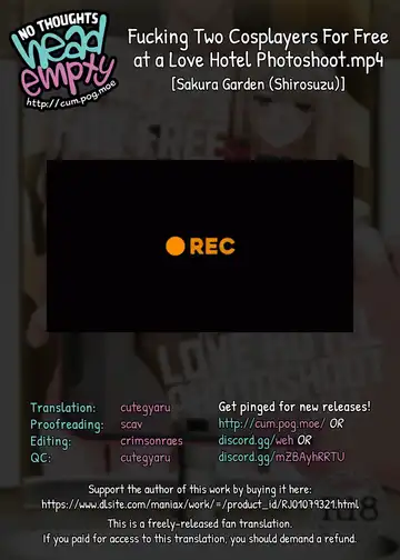 [Shirosuzu] Hokomi 0 Yen Kosu Pako Satsueikai.mp4 | Fucking Two Cosplayers For Free at a Love Hotel Photoshoot.mp4 Fhentai - Page 25