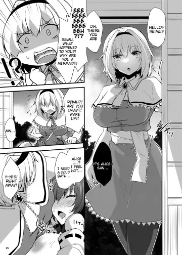 [Kirisaki Byakko] Wakasagihime ga Reimu to Alice ni Hyoui Shitara Fhentai - Page 14