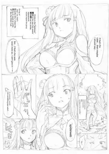 [Fujiwara Shunichi] Emilia Kumo Ito Kousoku Manga (Re: Zero kara Hajimeru Isekai Seikatsu) google translate Fhentai - Page 2