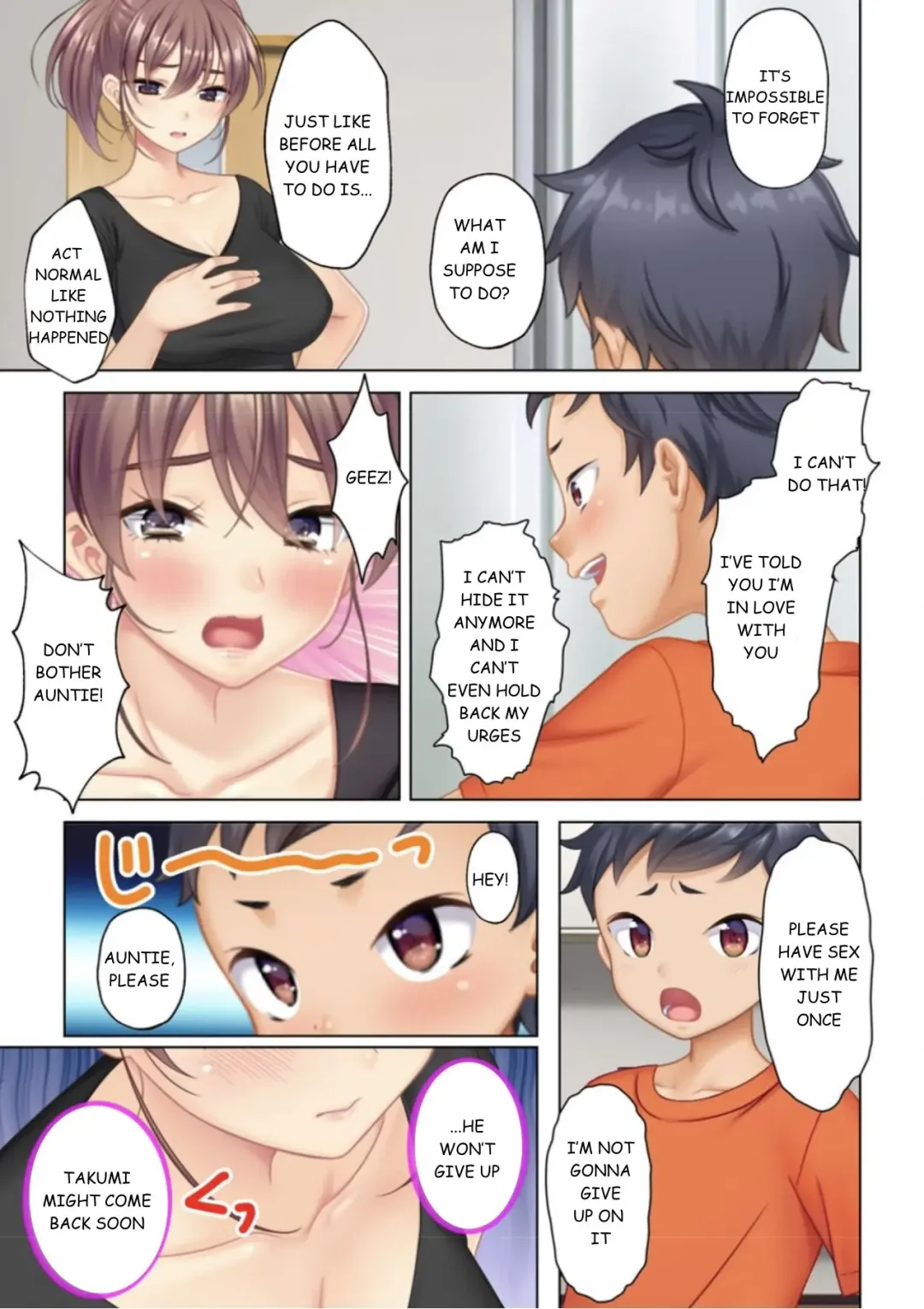 [Un Equals Shokutarou] I was reincarnated as the son of a beautiful mom so I pretended to be spoiled, played with her boobs and with an innocent smile tried to insert my stick in my childhood friend mom Fhentai - Page 38