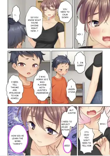 [Un Equals Shokutarou] I was reincarnated as the son of a beautiful mom so I pretended to be spoiled, played with her boobs and with an innocent smile tried to insert my stick in my childhood friend mom Fhentai - Page 35