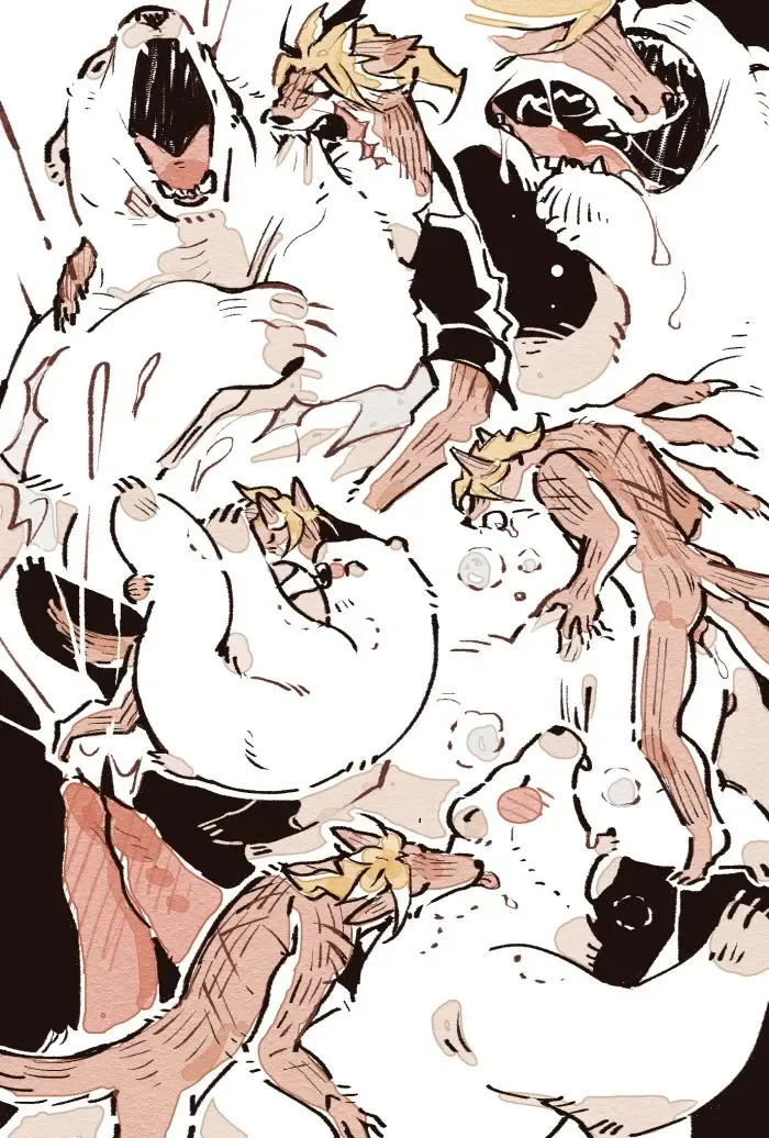 Wolf & Bear & Cafe // Fox & Tiger & Cup Noodles Fhentai - Page 35