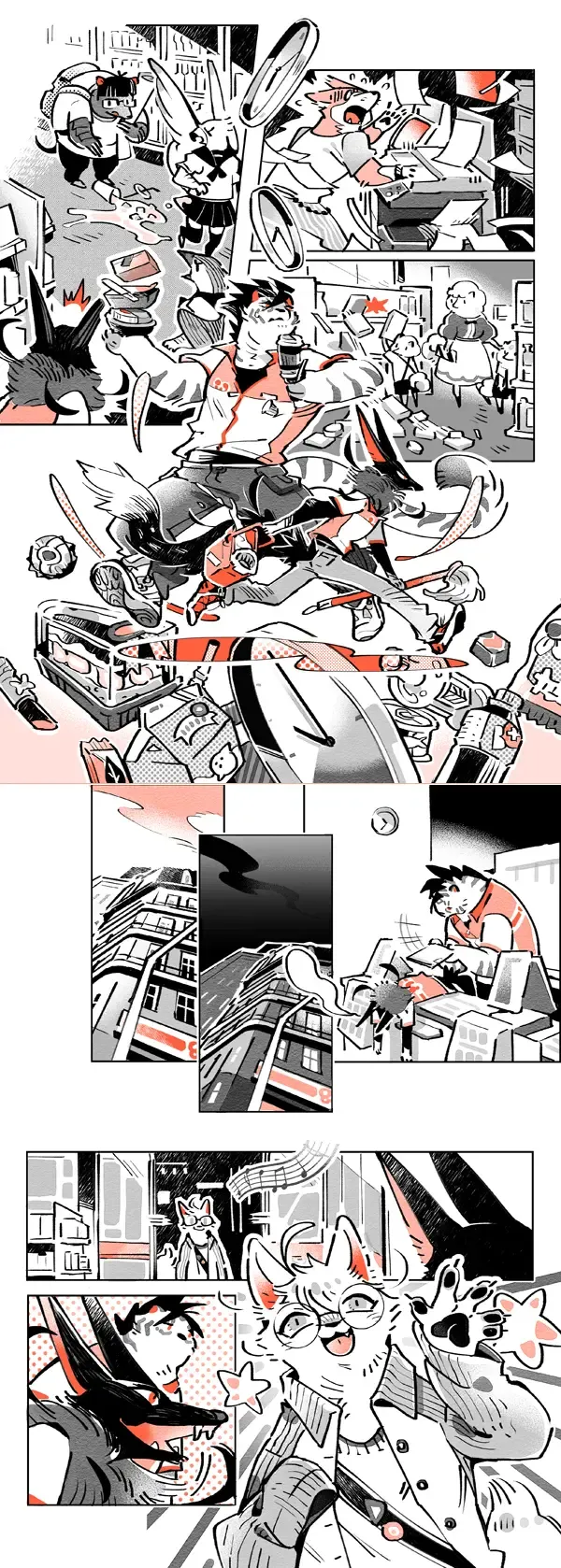 Wolf & Bear & Cafe // Fox & Tiger & Cup Noodles Fhentai - Page 57